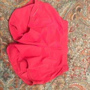 Vibrant High waisted Pink Lulu lemon Athletic Shorts 4 in